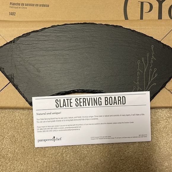 Pampered Chef Slate Serving Board - Picture 2 of 5